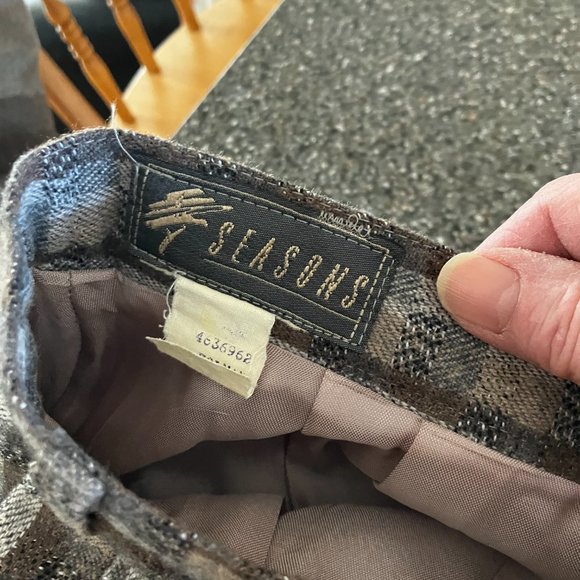 Seasons size 4 browns grey black skirt - Picture 7 of 10